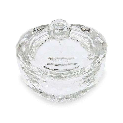Große Kristall-/Glas-Dappen-Schale mit Deckel - Herzform
