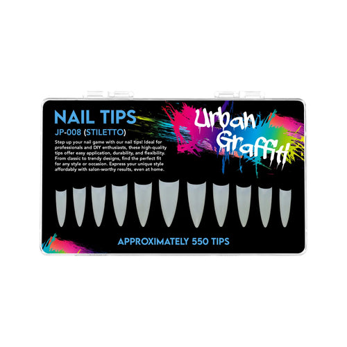 JP-008 Stiletto Nagelspitzen - Natur - 550