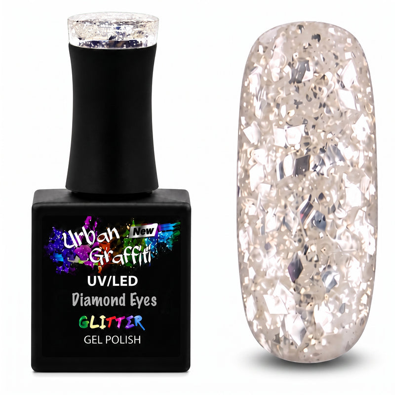 Diamond Eyes - UGGP-A0923 Urban Graffiti Silber Glitzer Gel Lack 15ml