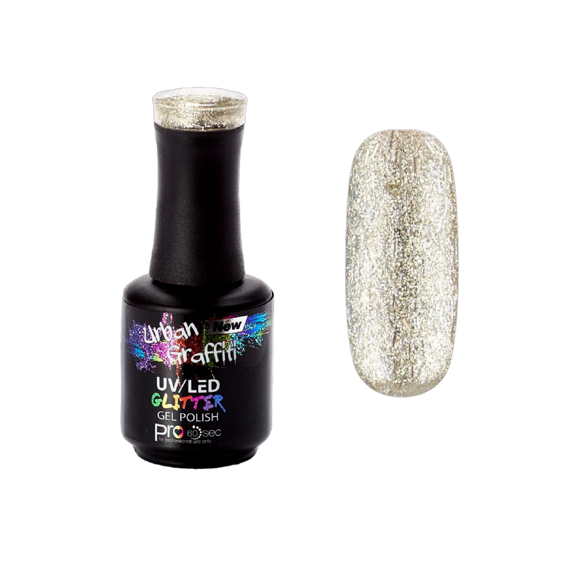 Disco Ball - UGGP-A0922 Urban Graffiti Silber-Glitzer-Gel-Nagellack 15ml